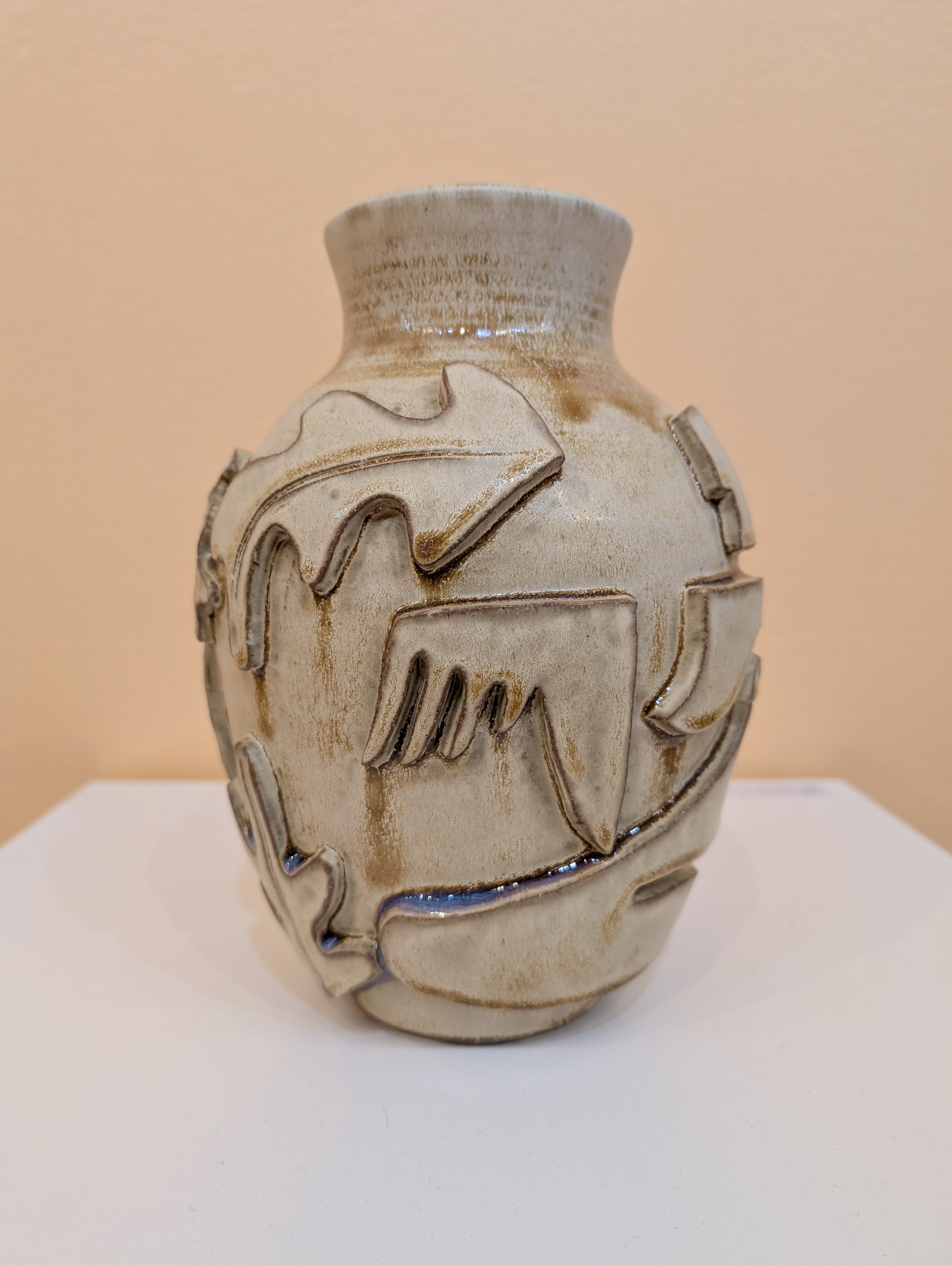 "Vessel 2” (Tan Glaze) by Liz Flores