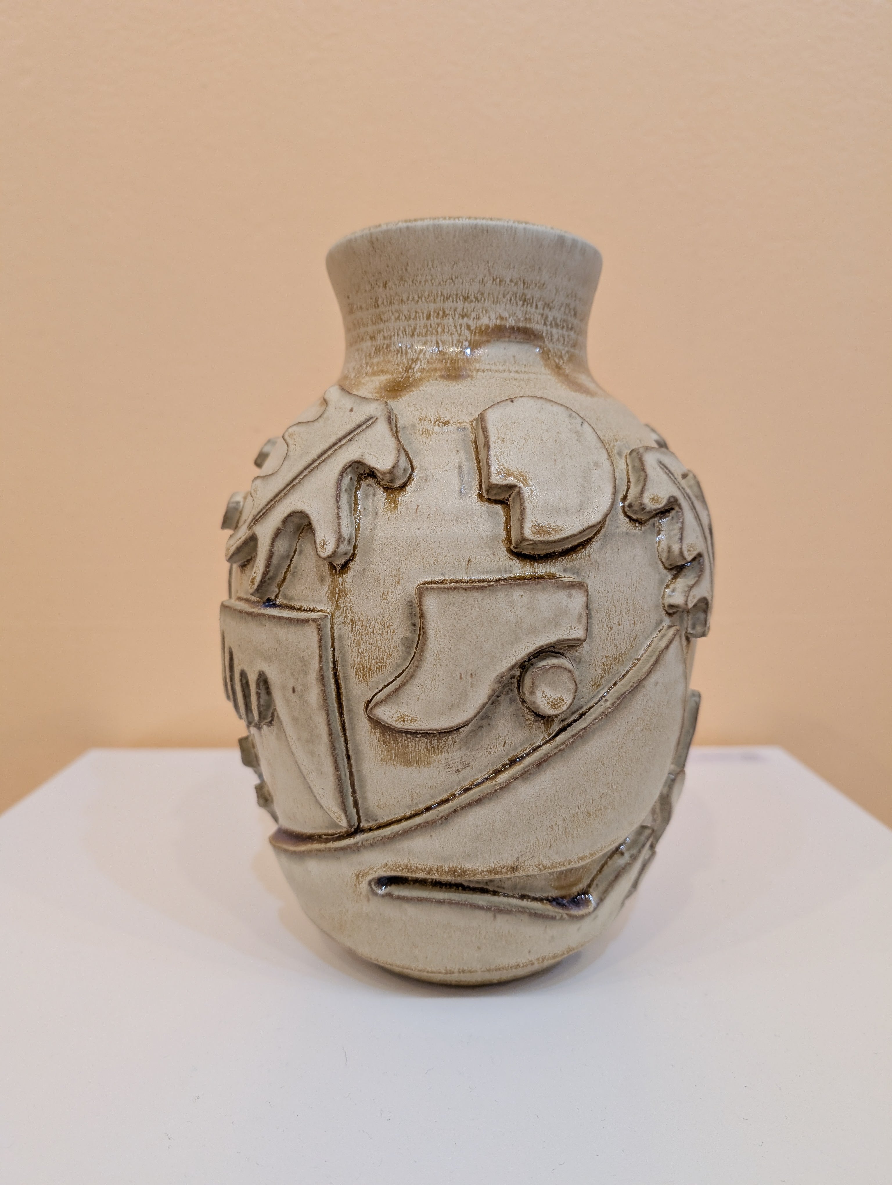 "Vessel 2” (Tan Glaze) by Liz Flores