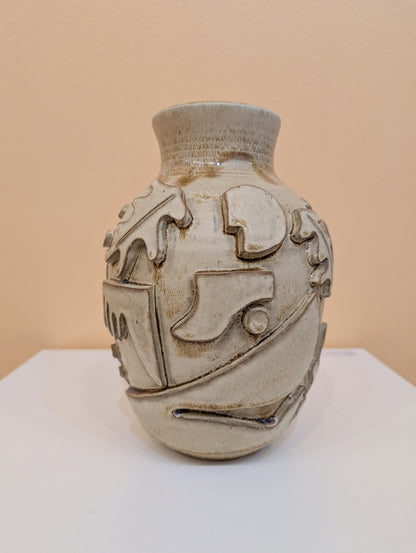 "Vessel 2” (Tan Glaze) by Liz Flores