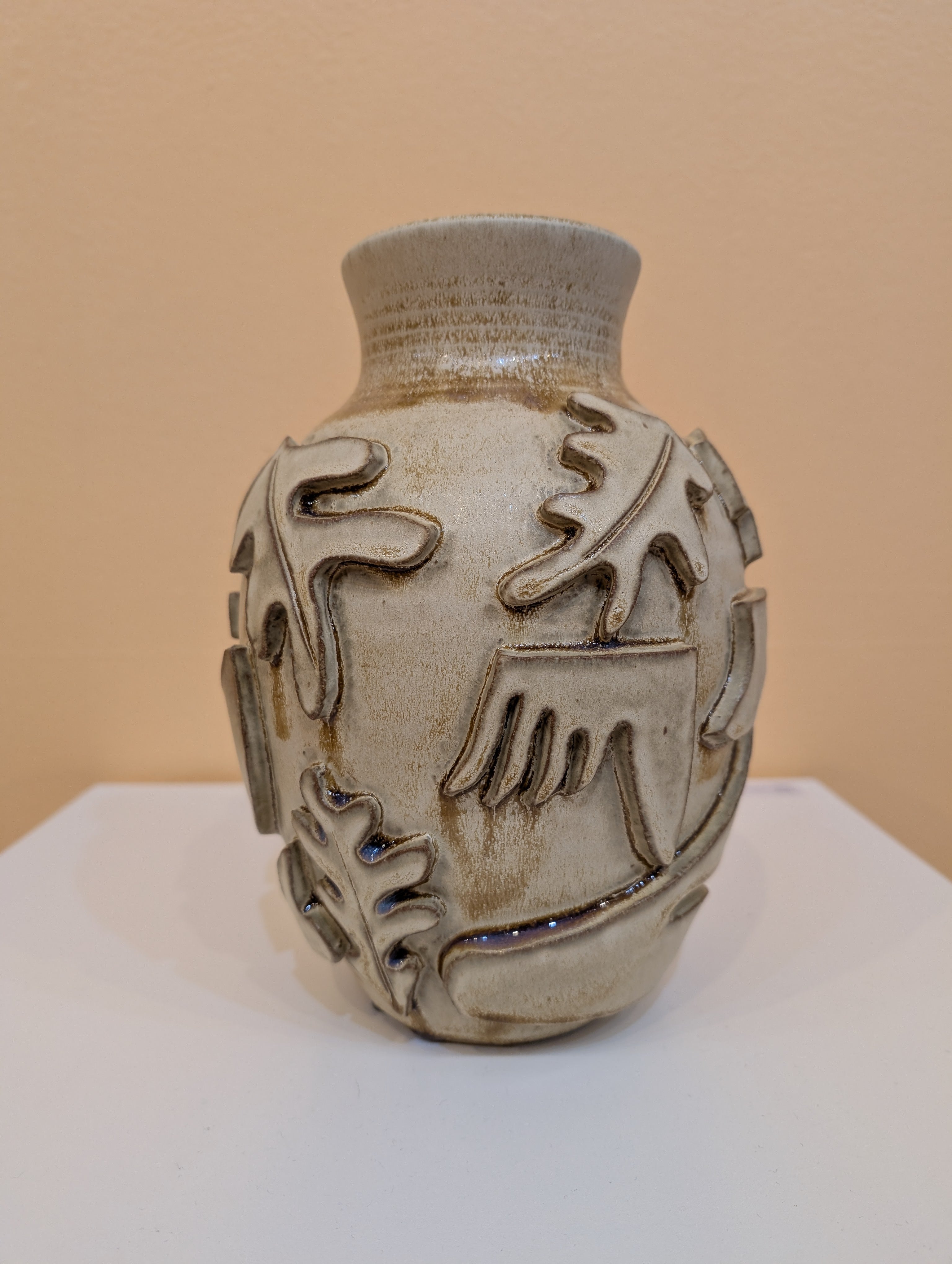 "Vessel 2” (Tan Glaze) by Liz Flores