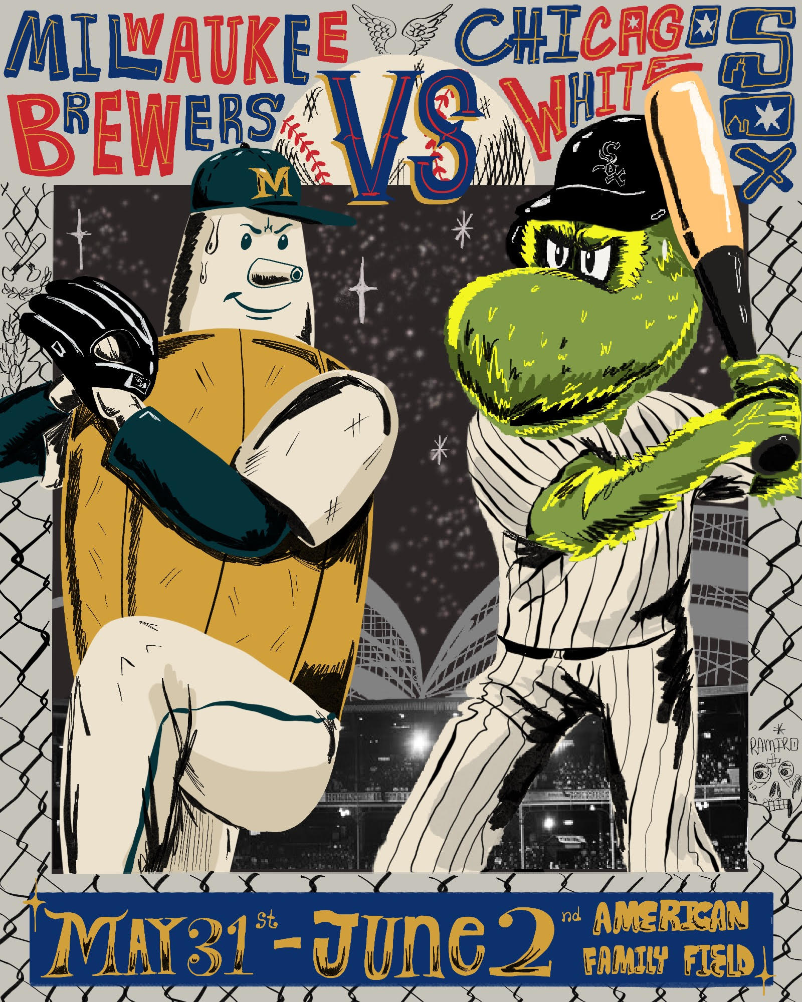 "White Sox v. Brewers" by Ramiro Huizar