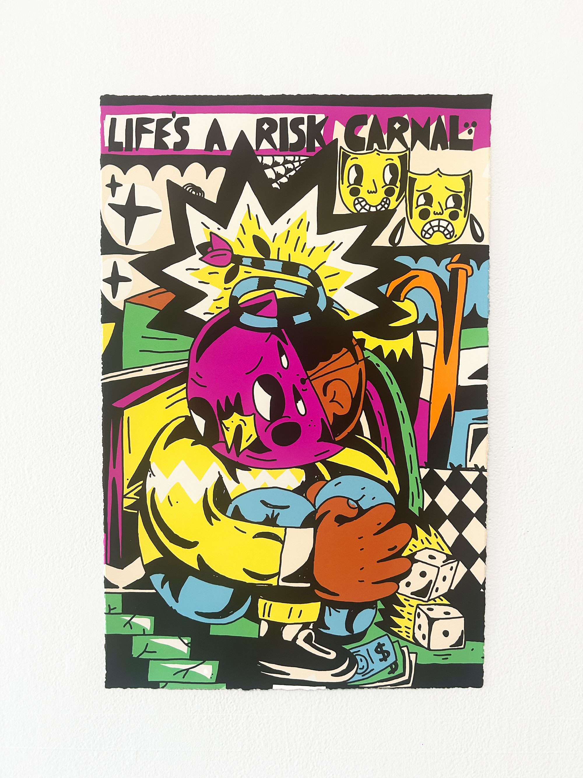 "Life's a Risk" Screen Print Variant by Sentrock