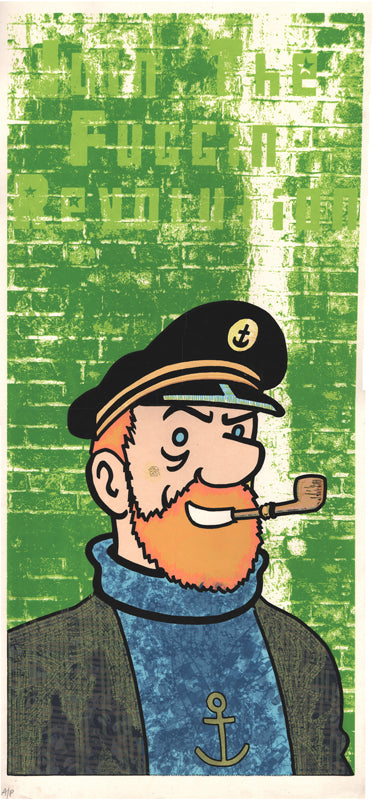 Captain Haddock  Revolutionary Print by Fugscreens Studios