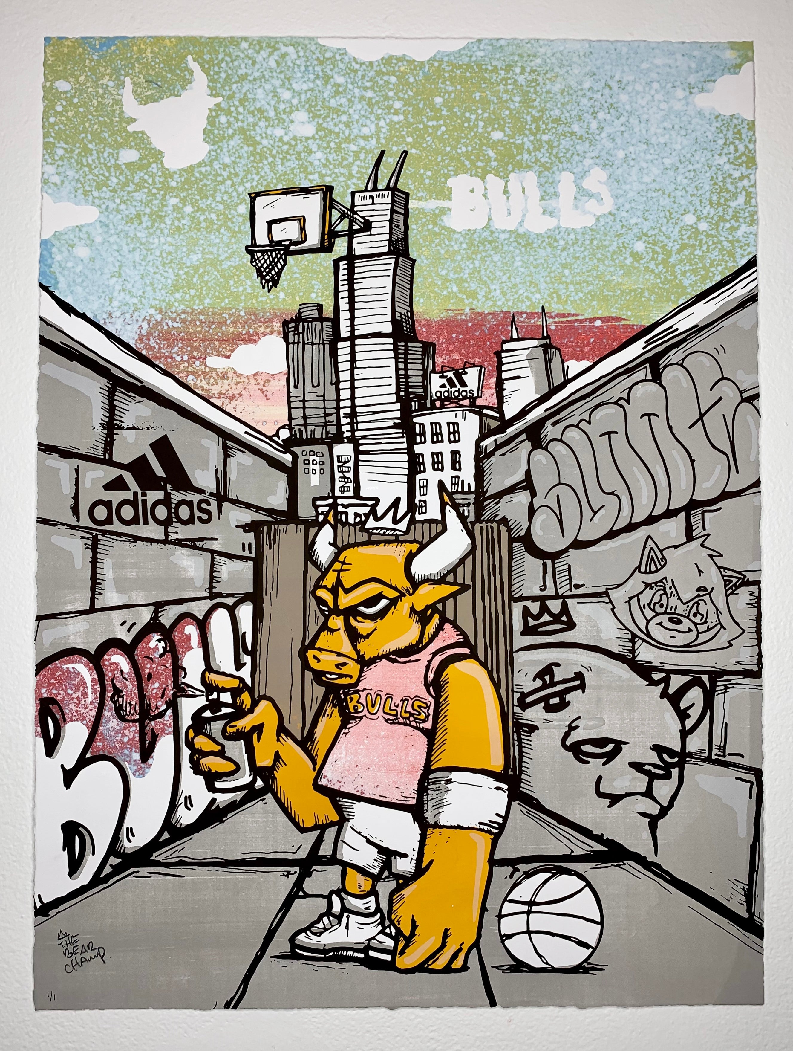 "Reimagined Bulls Test Print 2" by JC Rivera