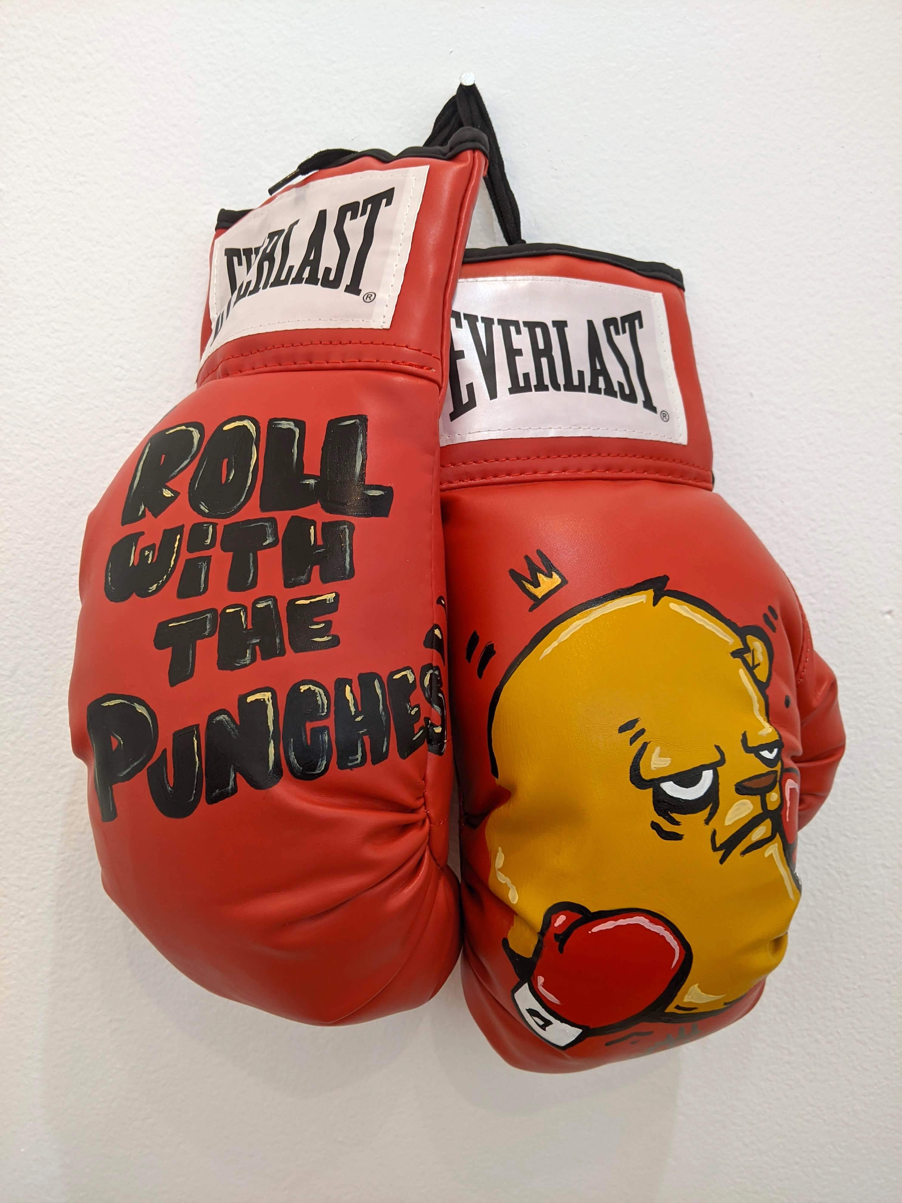 "Roll With the Punches #3" Boxing Gloves by JC Rivera