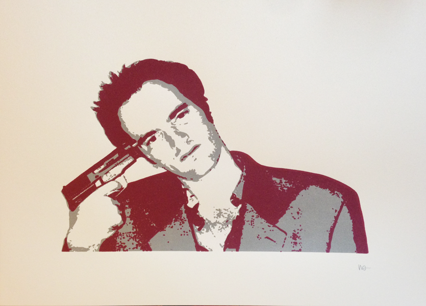 "Quentin Tarantino (Silver/Metallic Red) // Loaded Guns 2 Exclusive" by Wayne Allen